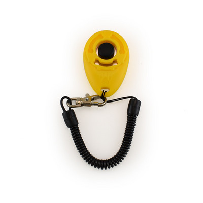 Εκπαίδευση σκύλων κατοικίδιων γατών Clicker Plastic Dogs Click Trainer Aid Too Ρυθμιζόμενο ιμάντα καρπού Ήχος κλειδί αλυσίδας κλειδιού Dog Whistle Dog Trainer