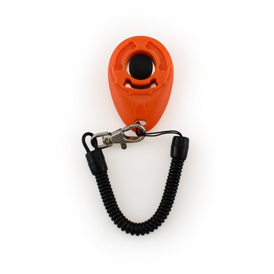 Εκπαίδευση σκύλων κατοικίδιων γατών Clicker Plastic Dogs Click Trainer Aid Too Ρυθμιζόμενο ιμάντα καρπού Ήχος κλειδί αλυσίδας κλειδιού Dog Whistle Dog Trainer