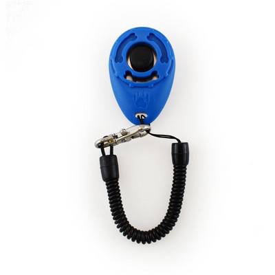 Εκπαίδευση σκύλων κατοικίδιων γατών Clicker Plastic Dogs Click Trainer Aid Too Ρυθμιζόμενο ιμάντα καρπού Ήχος κλειδί αλυσίδας κλειδιού Dog Whistle Dog Trainer