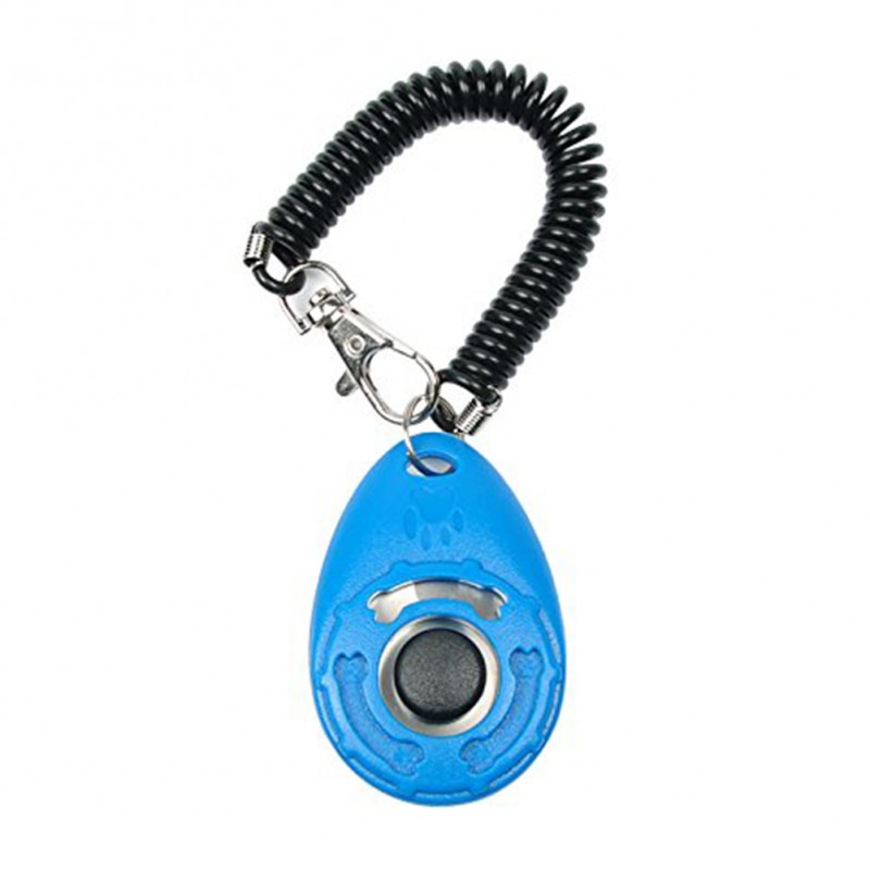Εκπαίδευση σκύλων κατοικίδιων γατών Clicker Plastic Dogs Click Trainer Aid Too Ρυθμιζόμενο ιμάντα καρπού Ήχος κλειδί αλυσίδας κλειδιού Dog Whistle Dog Trainer