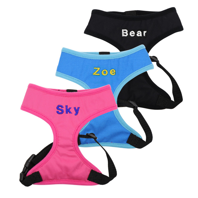 Ham personalizat din nailon pentru câini, pisici, ajustabil, vestă din plasă pentru animale de companie, harnașuri moale pentru cățeluș și pisoi pentru câini mici, mijlocii mari, chihuahua