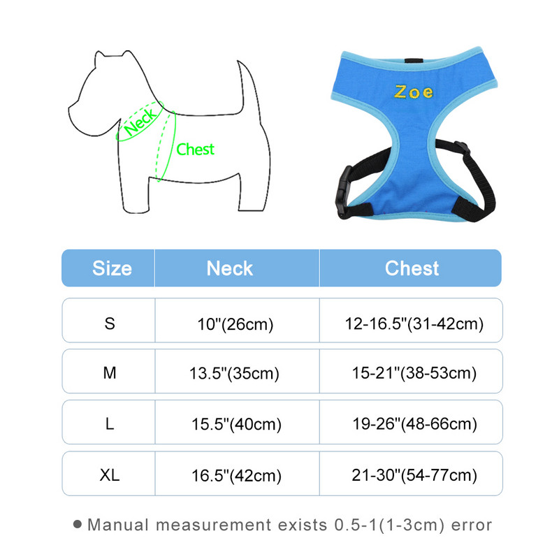 Ham personalizat din nailon pentru câini, pisici, ajustabil, vestă din plasă pentru animale de companie, harnașuri moale pentru cățeluș și pisoi pentru câini mici, mijlocii mari, chihuahua