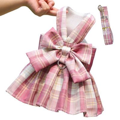 Pas Mačka Garnitura Uzica Set Haljine s mašnama Odjeća za štene za male pse Prsluk Haljina Odjeća teddy francuski buldog Oprema za kućne ljubimce