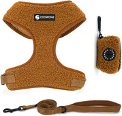 COLLARLOGO Podesivi pojas za pseći prsluk bez povlačenja Mekana mreža podstavljena plišana baršunasta povodnica za kućne ljubimce Puppy Vrećica za izmet