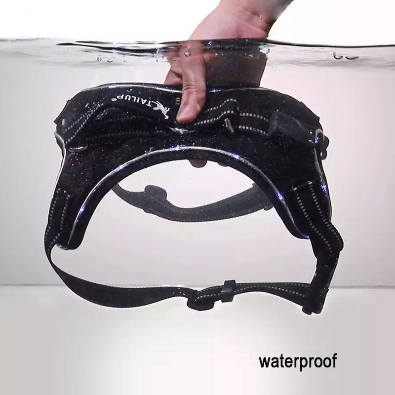 Ham cu LED reîncărcabil pentru animale de companie Coadă de câine din nailon, cu LED intermitent, guler pentru ham pentru câini, centură de siguranță pentru animale de companie, accesorii pentru câini