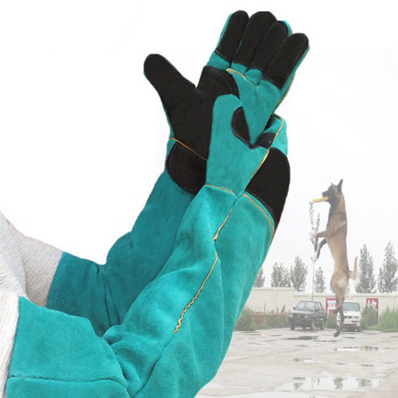 Naminių gyvūnėlių pirštinės nuo įkandimų Dvisluoksnės karvės odos sutirštintos šunų katės treniruotės Apsauga nuo įkandimų, įbrėžimų katė