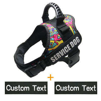 Oznaka za identifikaciju psa Oprtač za pse K9 Prsluk s imenom psa Prilagodljiv s prilagođenim naljepnicama Reflektirajuće naljepnice Psi Personalizirane potrepštine za kućne ljubimce