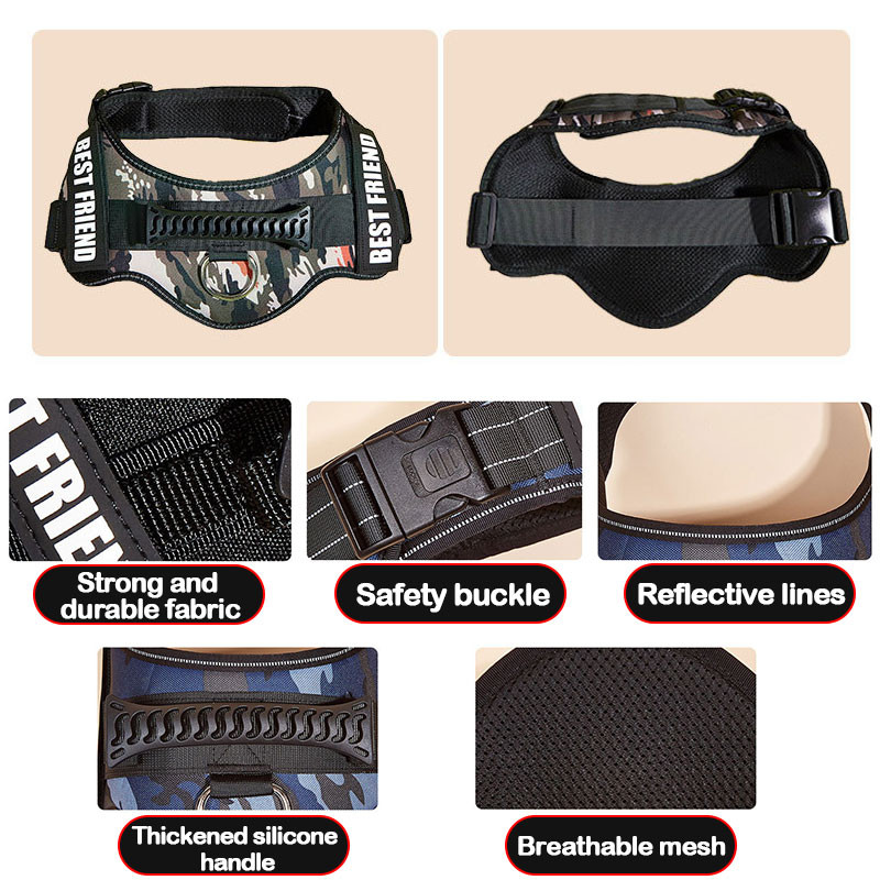 Oznaka za identifikaciju psa Oprtač za pse K9 Prsluk s imenom psa Prilagodljiv s prilagođenim naljepnicama Reflektirajuće naljepnice Psi Personalizirane potrepštine za kućne ljubimce