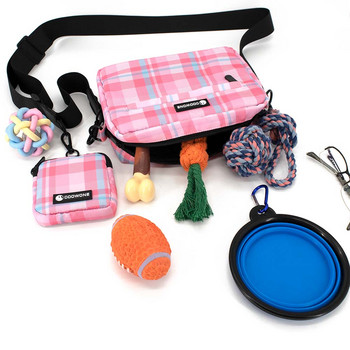 Водоустойчива чанта за разходка на кучета, торбичка за обучение на домашни любимци, чанта през рамо, чанта за рамо, кучешка кошница с дозатор за торбичка за изпражнения