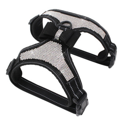 Ρυθμιζόμενο λουρί για σκύλο για κουτάβι για σκύλους με στρας Bling Pet Pet Puppy Dog Εξάρτημα για σκύλους κατοικίδιων ζώων Προμήθειες ασφαλούς ταξιδιού για μικρό μεσαίο μεγάλο σκυλί
