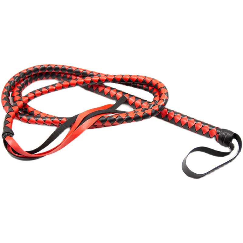 1,9 M Shepherd PU ādas pātaga, melna zirga pātaga Cos Knight aprīkojums Foto rekvizīti Mājdzīvnieku rančo apmācības piederumi Lielo suņu piederumi