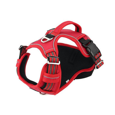 Ham reflectorizant pentru câini, reglabil de siguranță, curele de plumb pentru vehicule, hamuri pentru câini respirabile, dresaj de mers, accesorii perros