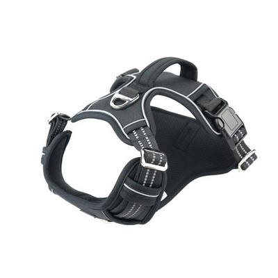 Ham reflectorizant pentru câini, reglabil de siguranță, curele de plumb pentru vehicule, hamuri pentru câini respirabile, dresaj de mers, accesorii perros