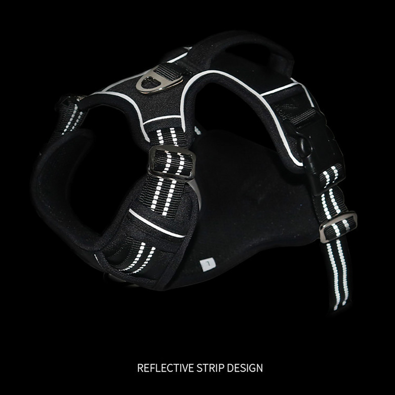 Ham reflectorizant pentru câini, reglabil de siguranță, curele de plumb pentru vehicule, hamuri pentru câini respirabile, dresaj de mers, accesorii perros