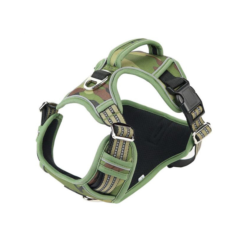 Ham reflectorizant pentru câini, reglabil de siguranță, curele de plumb pentru vehicule, hamuri pentru câini respirabile, dresaj de mers, accesorii perros