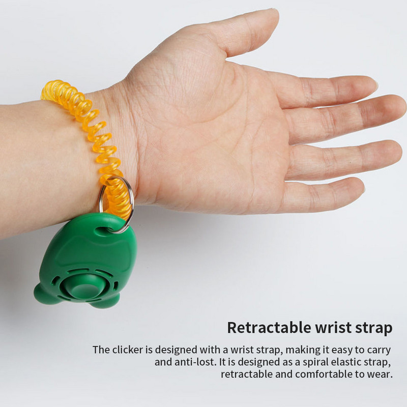 Lemmikloomakoerte koolitus Clicker Sissetõmmatava randmepaela heliga võtmehoidja Huvitavad koostoimega lemmikloomatööriistad koera halva harjumuse parandamiseks