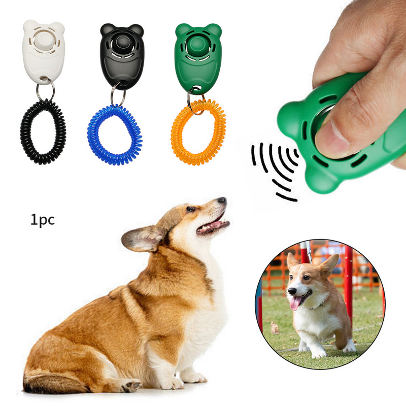 Lemmikloomakoerte koolitus Clicker Sissetõmmatava randmepaela heliga võtmehoidja Huvitavad koostoimega lemmikloomatööriistad koera halva harjumuse parandamiseks