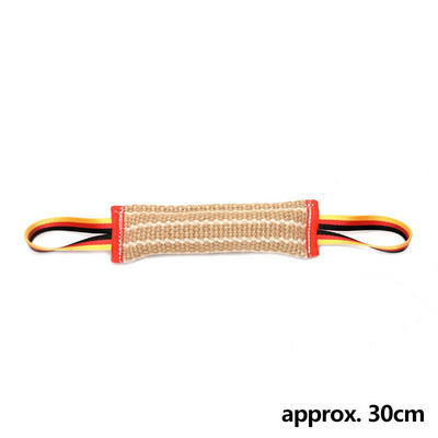 Jastuk za pseći ugriz od jute s 3 ručke, lanena igračka za tegljač, agresivna podloga za grickanje, interaktivna vrećica za žvakanje za srednje velike ljubimce