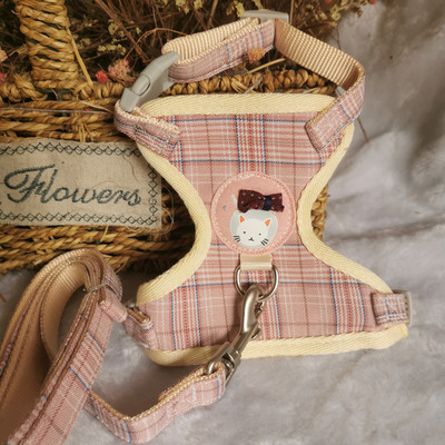 Väikesed koerarakmed, hingavad võrgust rinnarihm Kassi juhtmed Prindi lemmiklooma jalutusrihm kutsikatele ja kassidele Küüliku rakmed Ruuduline vibukassi kaelarihmad