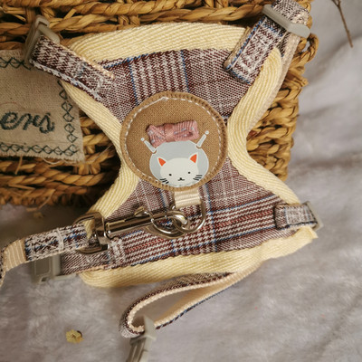 Väikesed koerarakmed, hingavad võrgust rinnarihm Kassi juhtmed Prindi lemmiklooma jalutusrihm kutsikatele ja kassidele Küüliku rakmed Ruuduline vibukassi kaelarihmad