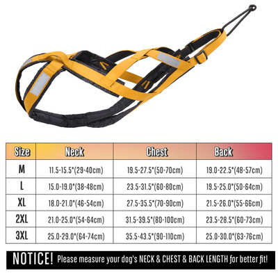 Колан за кучешки шейни Светлоотразителни колани за дърпане на тежести за кучета Регулируем колан за обучение на домашни любимци Колан за шейни за средно големи кучета Skijoring