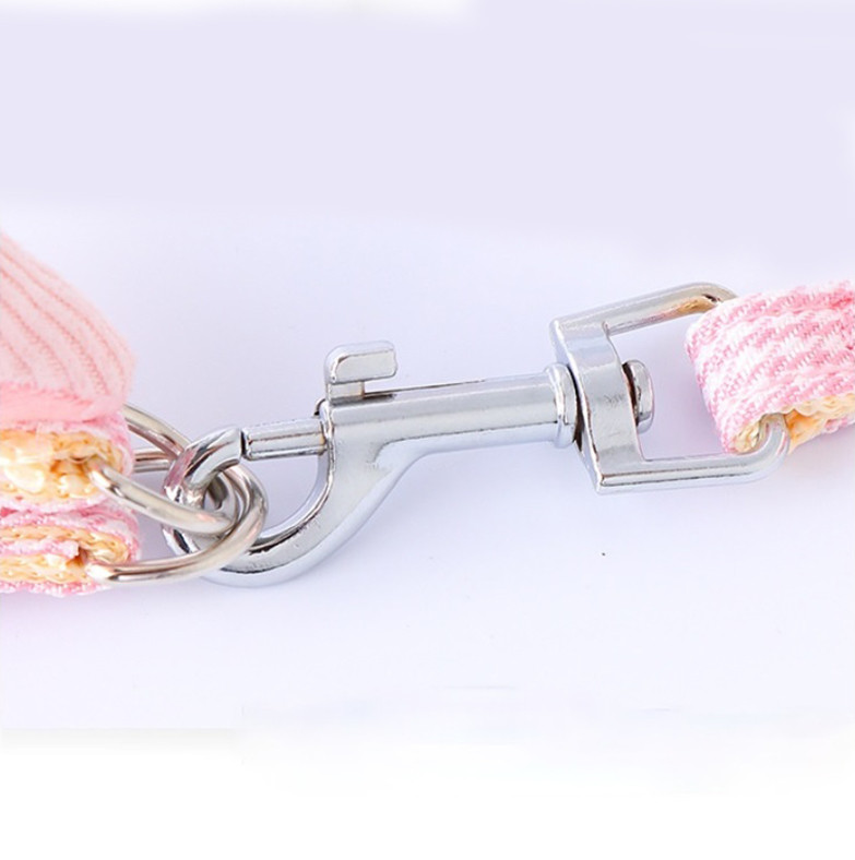 Σετ λουριών και περιλαίμιου σκύλου Χαριτωμένο αστερίας για κουτάβι γατάκι λουρί με ριγέ βαμβακερό καπίστρι 4 Χρώμα για μικρούς σκύλους Αξεσουάρ για γάτες