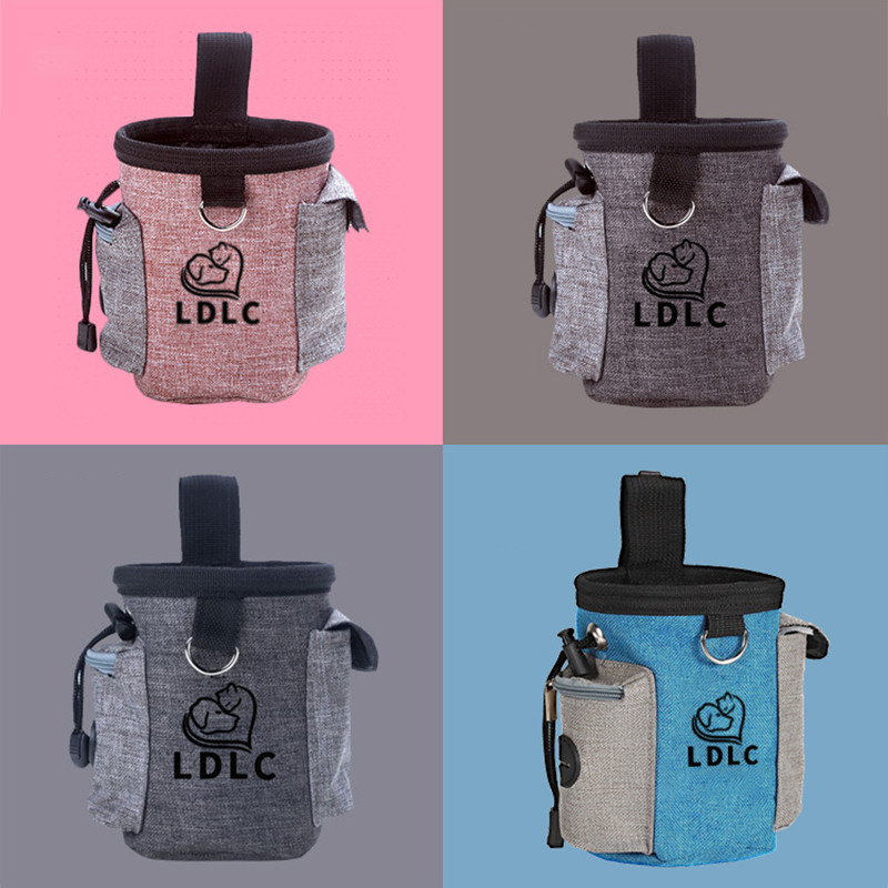 Geantă pentru gustare pentru câini, din bumbac, impermeabilă, portabilă, cu mâncare, multifuncțională, de capacitate mare, pentru gustare pentru animale de companie, pentru accesorii de dresaj de câini