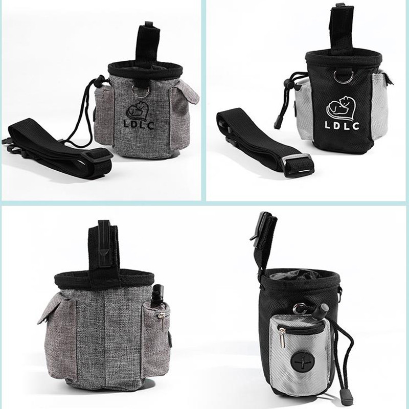 Geantă pentru gustare pentru câini, din bumbac, impermeabilă, portabilă, cu mâncare, multifuncțională, de capacitate mare, pentru gustare pentru animale de companie, pentru accesorii de dresaj de câini