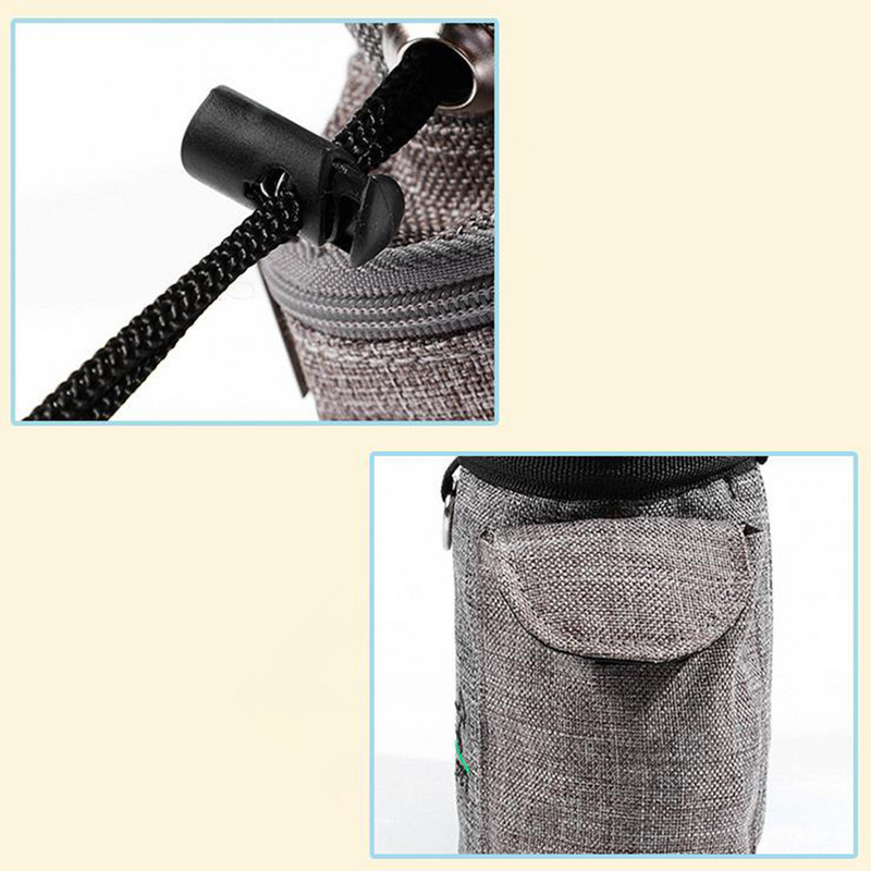 Geantă pentru gustare pentru câini, din bumbac, impermeabilă, portabilă, cu mâncare, multifuncțională, de capacitate mare, pentru gustare pentru animale de companie, pentru accesorii de dresaj de câini