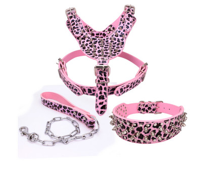 Σετ λουριών λουριών με λουρί για κολάρο με λουρί με αντιεκρηκτική προστασία για κατοικίδιο με πριτσίνια πανκ στυλ σκύλου Αξεσουάρ για εξωτερικούς χώρους για σκύλους