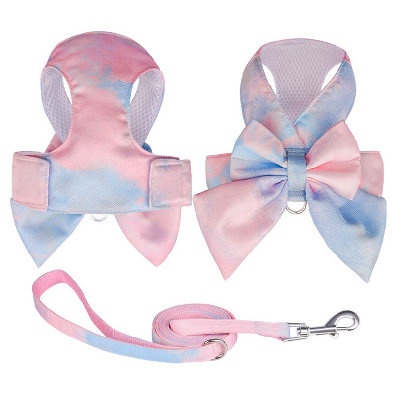 Set de lesă pentru ham pentru câini Papion pentru cățeluș, pisică, ham, vestă, buldog francez, chihuahua, pug, pentru plimbare în aer liber, lesă pentru câini de talie mică