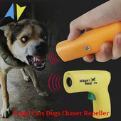 ChanFong Ultrasonic Dog Cat Repeller Infrared Laser Chaser Mini Portable Trainer Animal Trainer Bark Stop Control Device Set Supplies