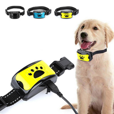 Pet Dog Ugatásgátló Automatikus Nyakörv Kutyakiképző Nyakörv USB Elektromos Ultrahangos Kutya Ugatásgátló Vibrációs Ugatásgátló Nyakörv