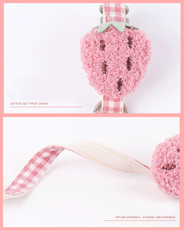 Set de lesă pentru ham pentru câini, reglabil, moale, drăguț, cu zăbrele de fructe, vestă pentru pisici, pentru guler pentru animale de companie mici, mijlocii, plimbări în aer liber