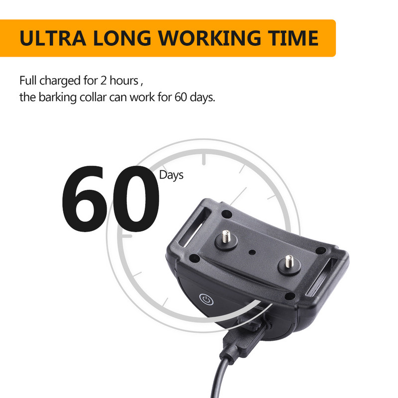 Zgarda anti-latrat pentru caini, zgarda automata de oprire rapida a latratului 45 de zile Timp de lucru ultra lung Afisaj LED 3-Function Mode T/V/S