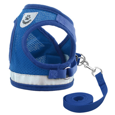 Ζώνες σκύλου για Chihuahua Pug Small Medium Dogs Nylon Mesh Puppy Cat λουριά Γιλέκο Reflective Walking Leash Leash Petshop