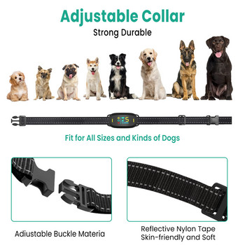 Αναβάθμιση Anti Bark Dog Collar Auto Electric Shock Vibration Beep No Barking Επαναφορτιζόμενο κολάρο εκπαίδευσης για σκύλους Προμήθειες σκύλων