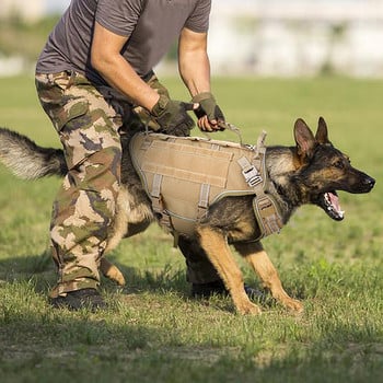 Γιλέκο εργασίας Tactical Dog Training No Pull Military Harness Ρυθμιζόμενο γιλέκο εργασίας για σκύλους πεζοπορίας για μεσαίου μεγέθους σκύλους