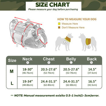 Γιλέκο εργασίας Tactical Dog Training No Pull Military Harness Ρυθμιζόμενο γιλέκο εργασίας για σκύλους πεζοπορίας για μεσαίου μεγέθους σκύλους