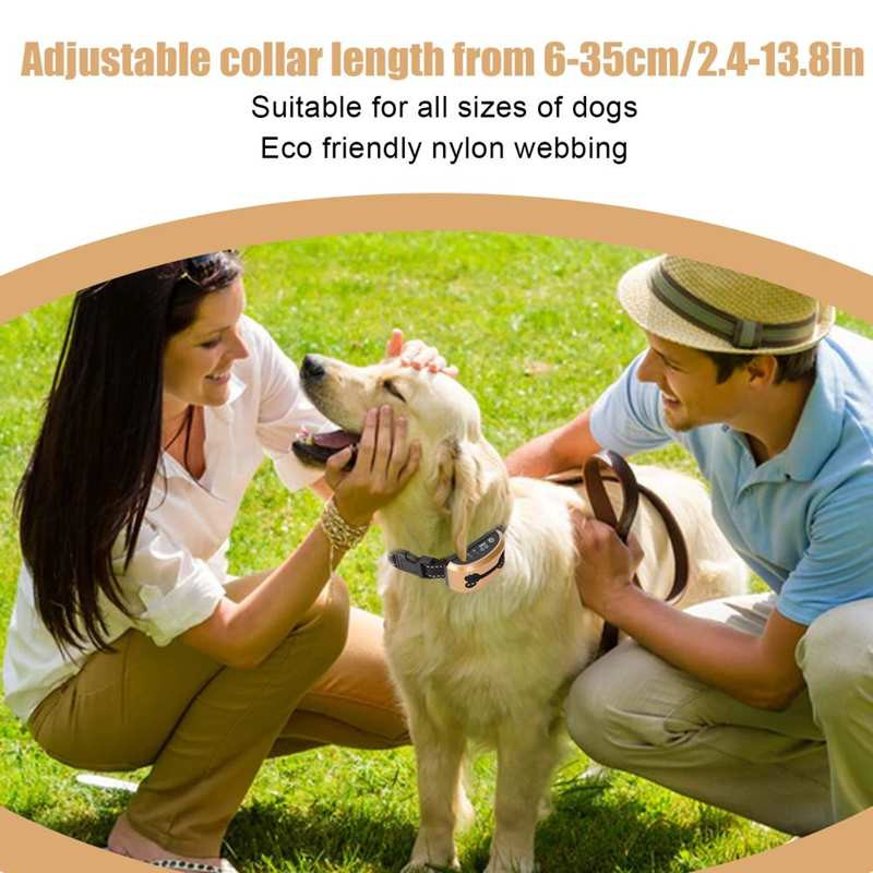 Ηλεκτρικό πώμα γαβγίσματος σκύλου Κολάρο γαβγίσματος σκύλου Αδιάβροχο επαναφορτιζόμενο κολάρο εκπαίδευσης γαβγίσματος σκύλων με ένδειξη LED Προμήθεια κατοικίδιων ζώων