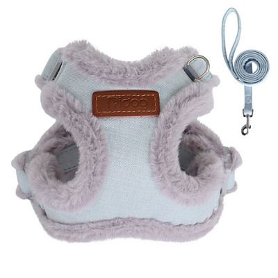 Ζεστό γεμιστό σετ λουριών και λουριών για σκύλους Μικρά μεσαία λουριά για σκύλους Ζώνες για γιλέκο για σκύλους με λουρί κατοικίδιου ζώου Chihuahua Yorkshire Soft Fleece