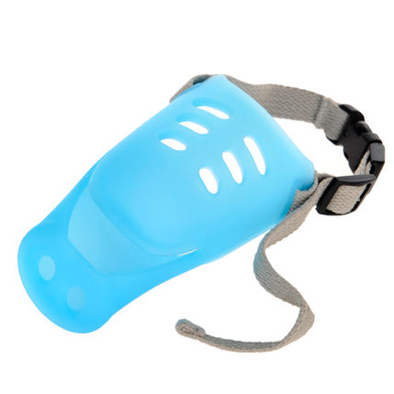 HOOPET Boturi pentru câine de porc drăguț, respirabil, din silicon, botniță anti-mușcătură pentru câini, mască pentru gură, reglabilă pentru câini de talie mică