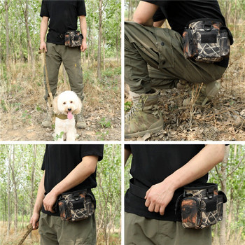 Φορητή τσάντα περιποίησης σκύλου Θήκη εξωτερικής περιποίησης σκύλου για εκπαίδευση Τσάντα σίτισης μεγάλης χωρητικότητας Εκπαιδευτής κατοικίδιων τσάντα μέσης Προμήθειες για σκύλους