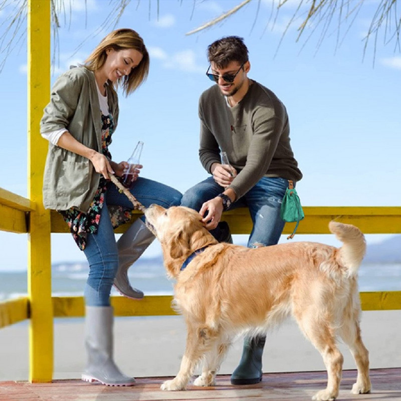 Suport portabil pentru geantă pentru câini pentru animale de companie Căruță de mers pe jos Tratamente pentru antrenament în aer liber Geantă de gustare pentru cățeluș Husă cu șnur pentru mâini libere