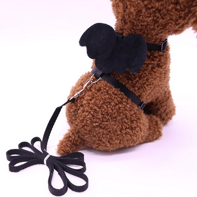 Harnaș pentru câini mici, 10 culori, lesă din nailon, frumusețe pentru cățeluș cu aripă de înger, ham rezistent la evadare pentru pisici, iepure, chihuahua pug