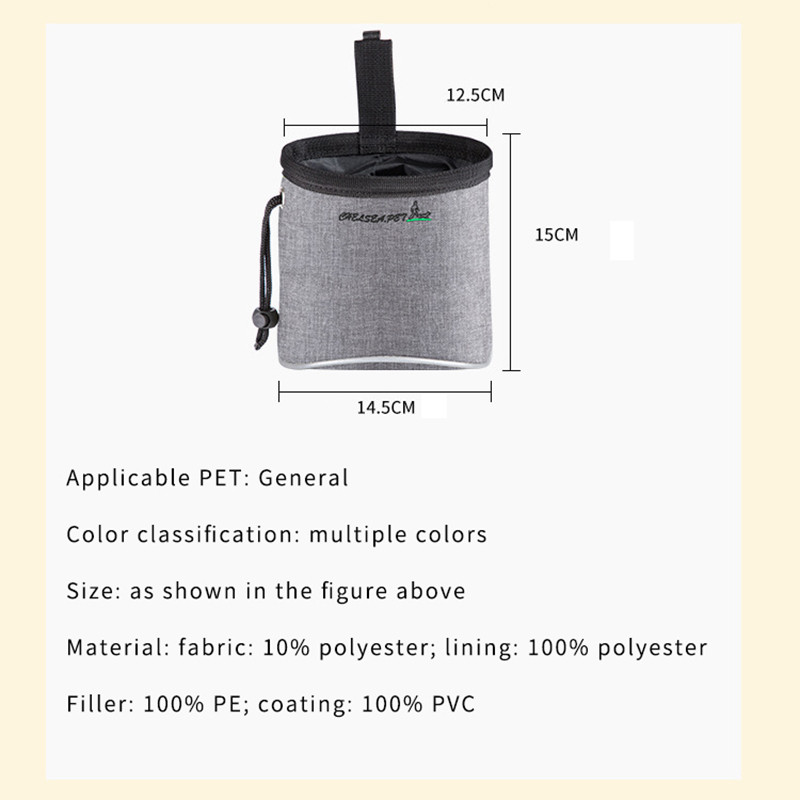 Φορητή τσάντα κέρασμα εκπαίδευσης σκύλων Ανακλαστική ανταμοιβή σνακ για κουτάβι Τσάντα μέσης Τροφοδοσία για κατοικίδια Τσέπη για περπάτημα σνακ Αποσπώμενη θήκη