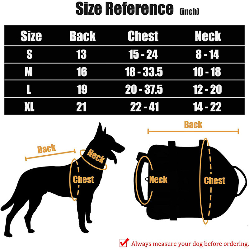 Ham tactic pentru câini cu pungi Vestă K9 Mâner fără tragere, confortabil, reglabil, serviciu de antrenament în aer liber, ham de camuflaj