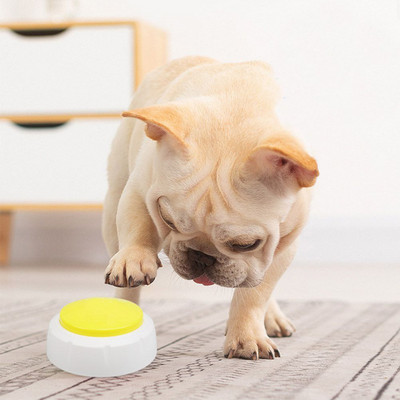 Pet Recordable Button Toys Dog Training Buzzer Record Playback Your Own Message Teach Your Dog Talking Pet Training Record Toys