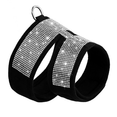 Ham cu strasuri Bling pentru caini din piele intoarsa moale, catel, pisica, vesta, accesorii, accesorii dragute cu stras pentru caini de talie mica, mijlocie, pisici