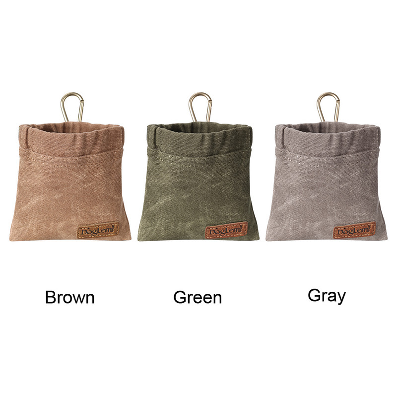 Obedience mājdzīvnieku kārumu soma ar karabīni poliestera brīvroku vidukļa komplekts āra pastaigu barošana barība balva Ūdensizturīgs, viegli tīrāms